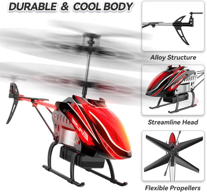 BUSSGO Helicóptero RC, helicóptero de control remoto para niños con...