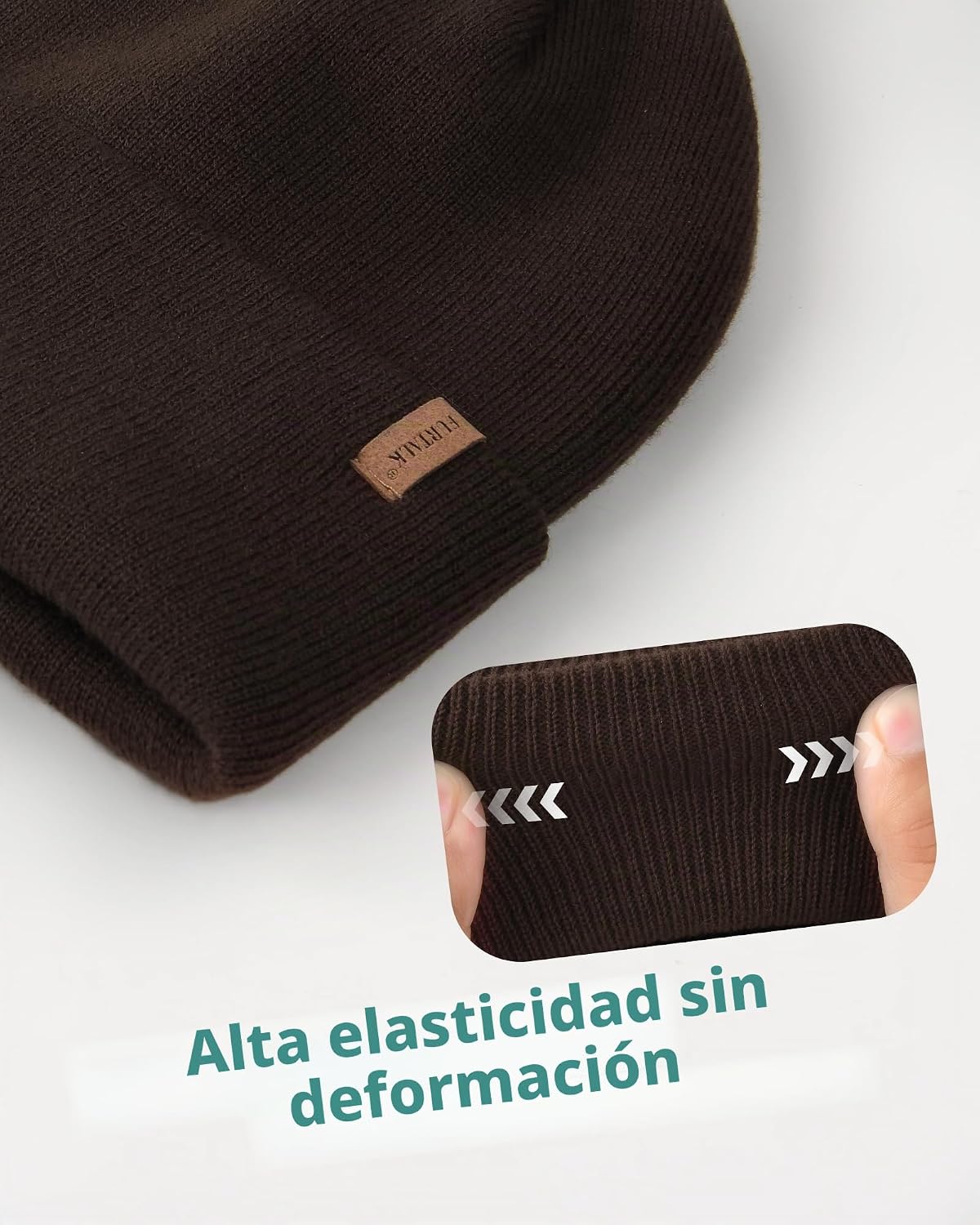 FURTALK Gorro para Hombres y Mujeres con Puños Tejido Grueso Unisex...