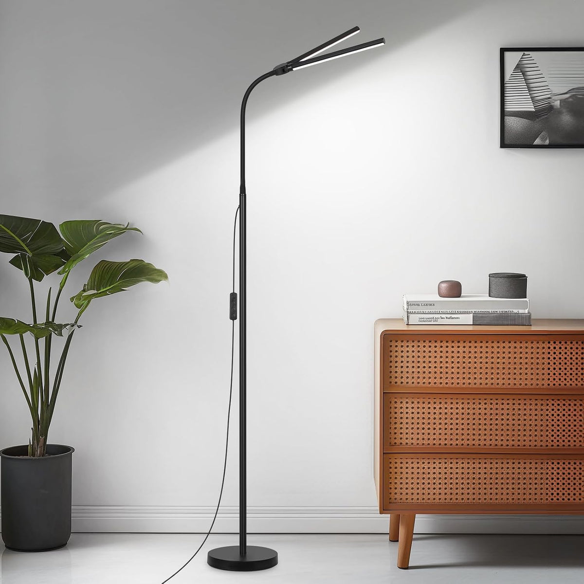 Lámpara de pie LED, lámpara de pie de lectura brillante de 18 W\/20...