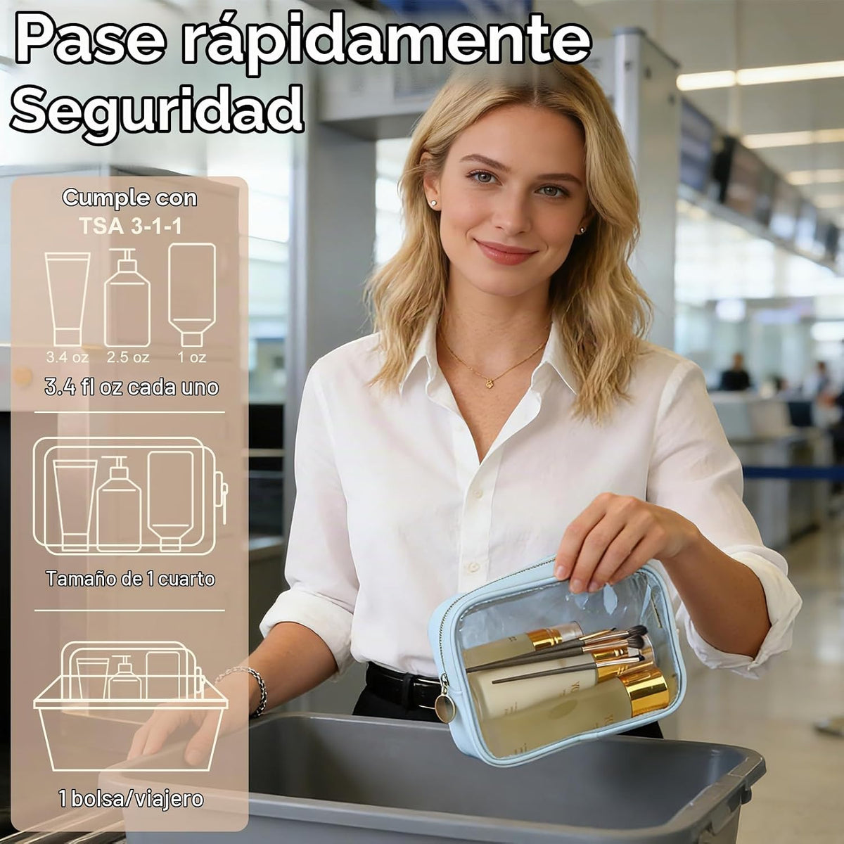 4 bolsas de pañales de varios tamaños, Azul, Minimalista
