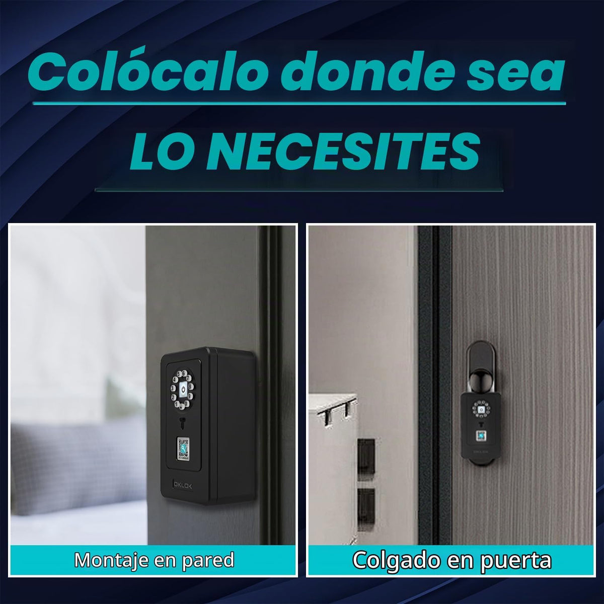 SFW Caja de cerradura inteligente, caja de llaves Bluetooth con con...