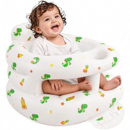 Asiento de bebé inflable con bomba incorporada y soporte de espalda...