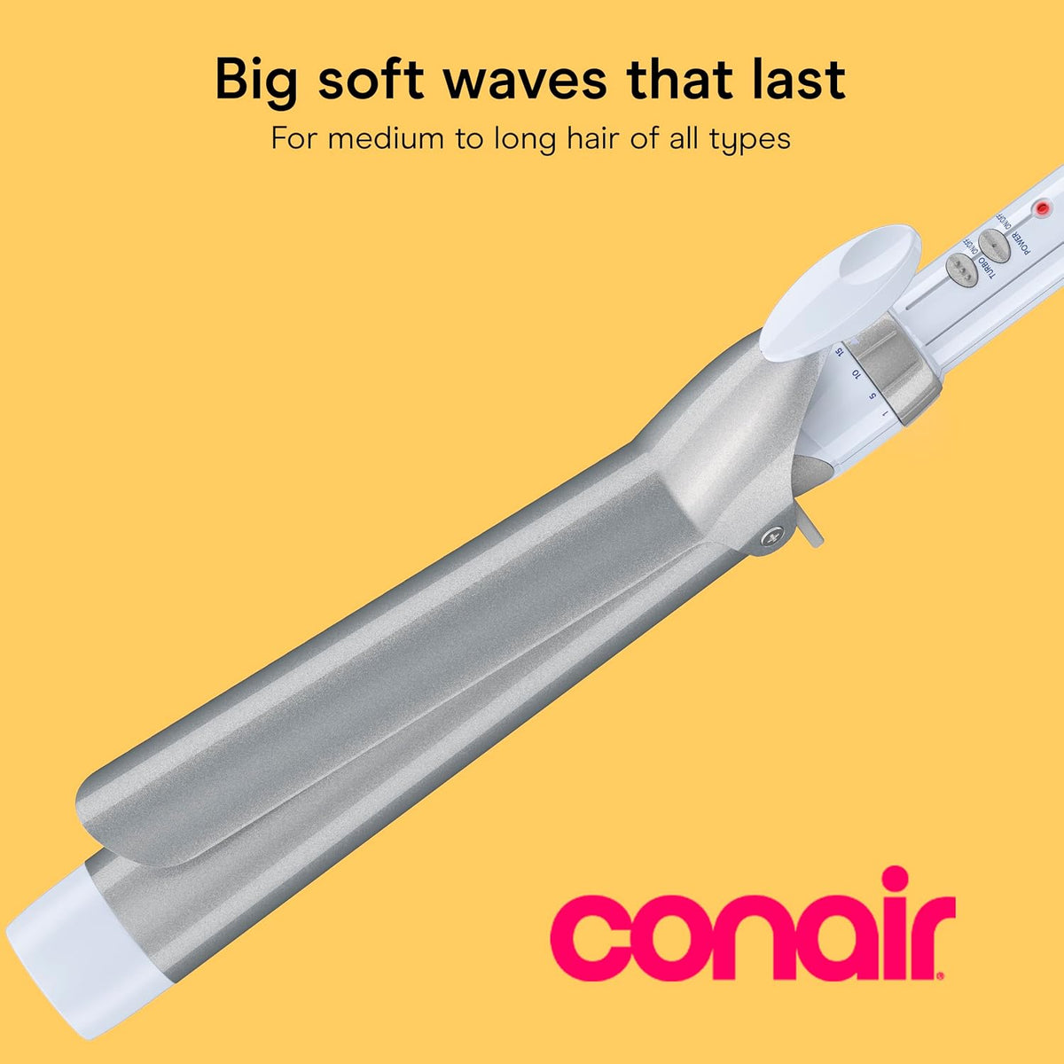 Conair Rizador de barril XL de cerámica doble de 1 1\/2 pulgadas, a...