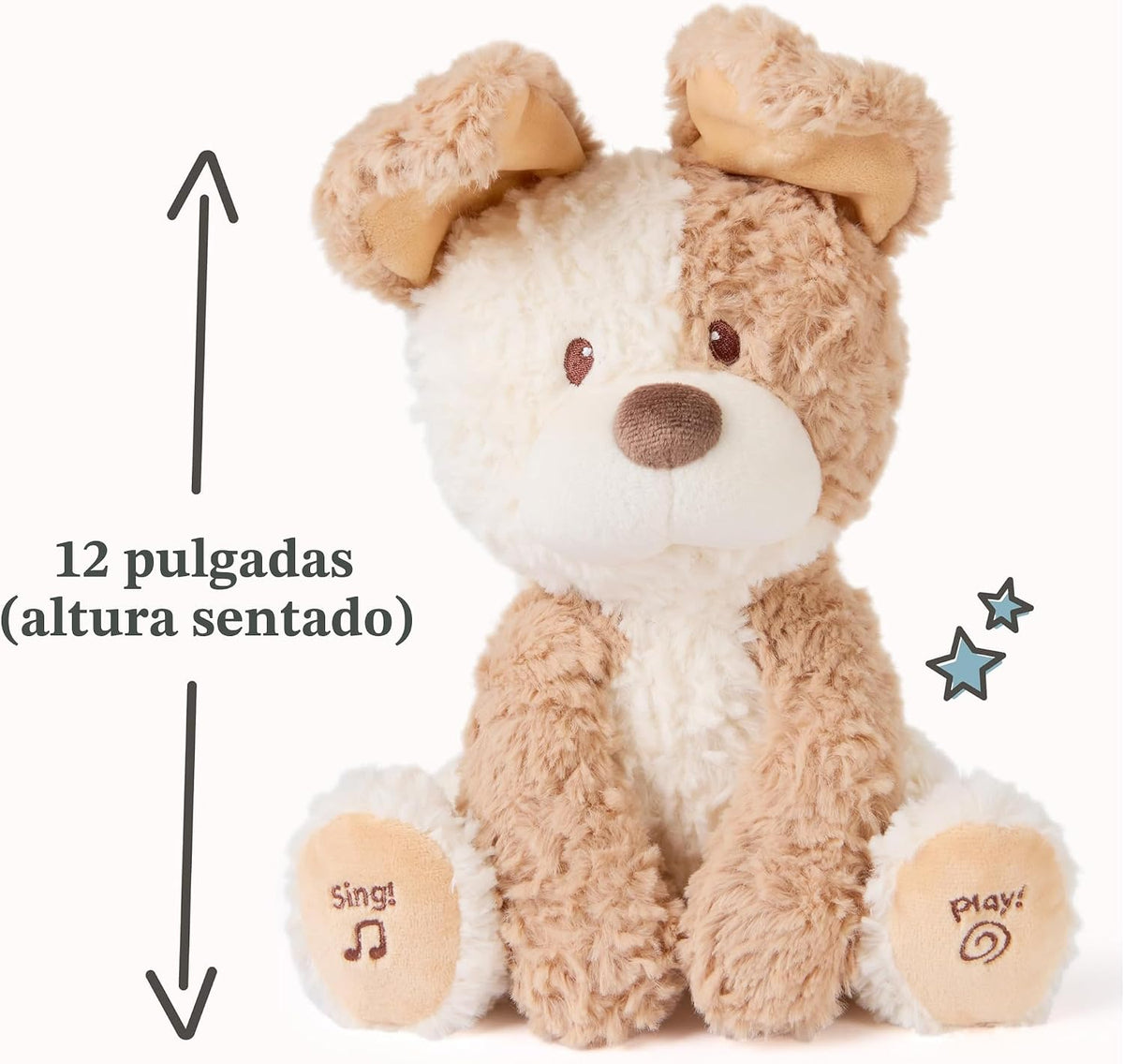 GUND Baby Peeki Puppy Peluche musical animado interactivo de 12 pul...