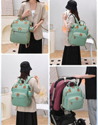 Bolsa de pañales con cambiador, mochila para bebé con cambiador ple...