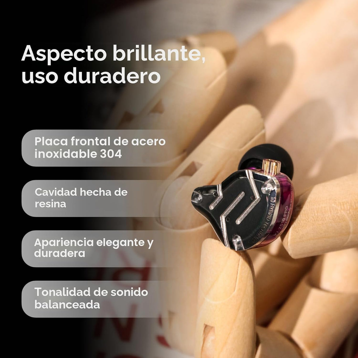 Linsoul KZ ZS10 Pro, auriculares intraaurales monitor de 5 controla...
