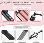 Rizador de 3 barriles, herramienta de crimpadora de cabello de 1 pu...