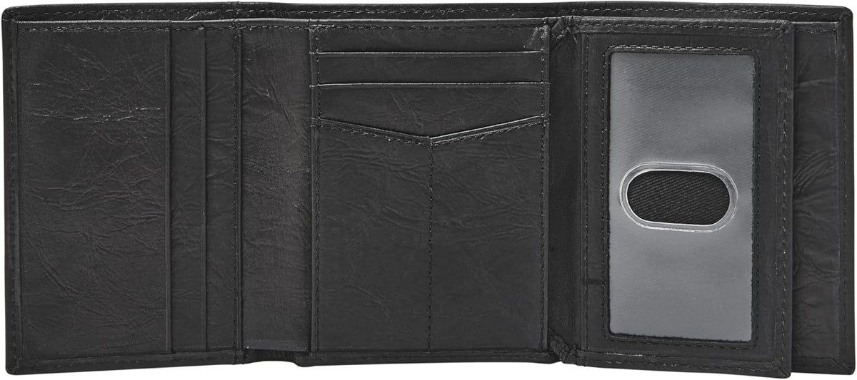 Billetera triple de cuero Fossil para hombres, Talla única
