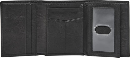 Billetera triple de cuero Fossil para hombres, Talla única