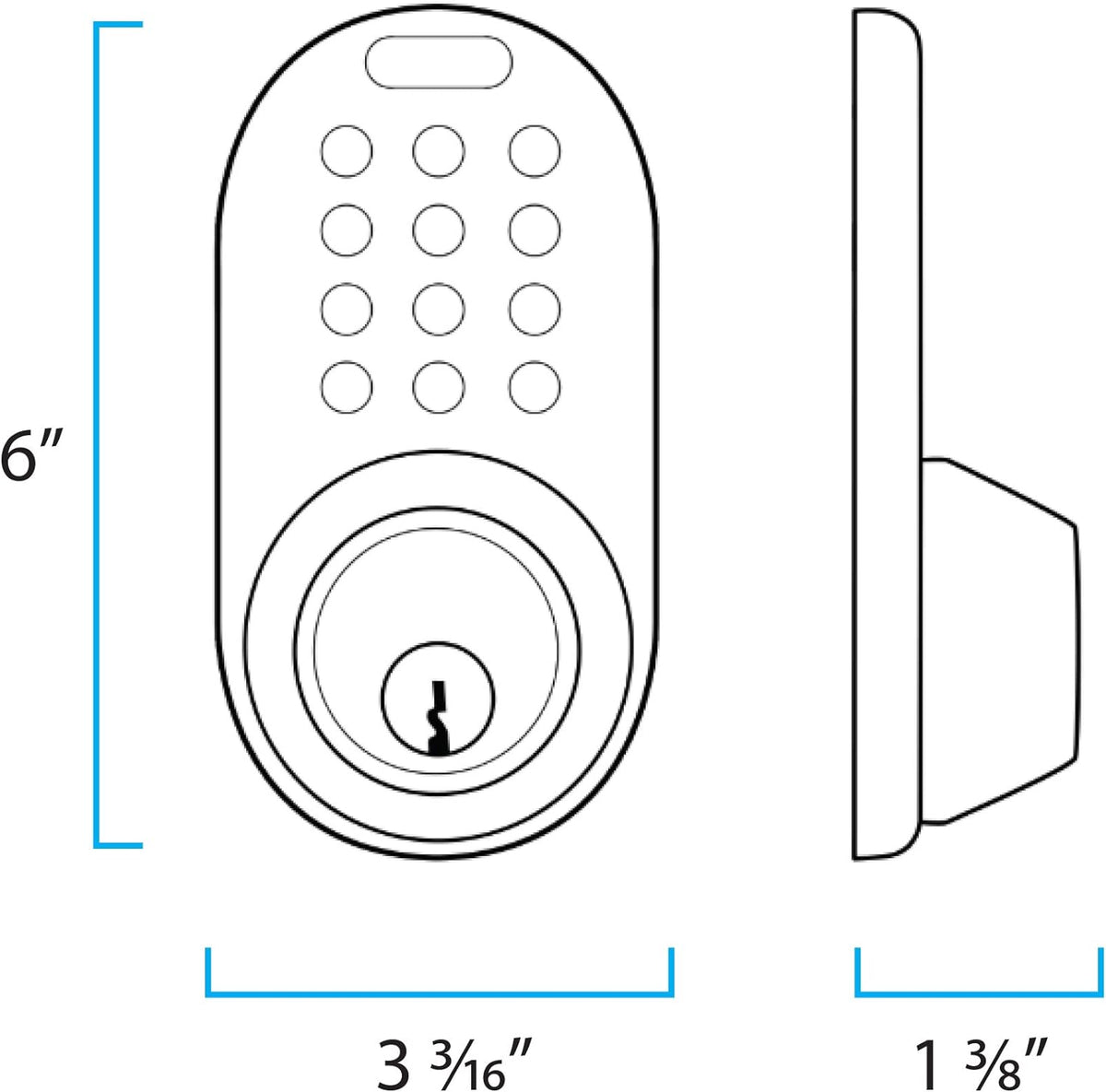 MiLocks TF-02OB Cerradura de puerta digital con teclado electrónico...