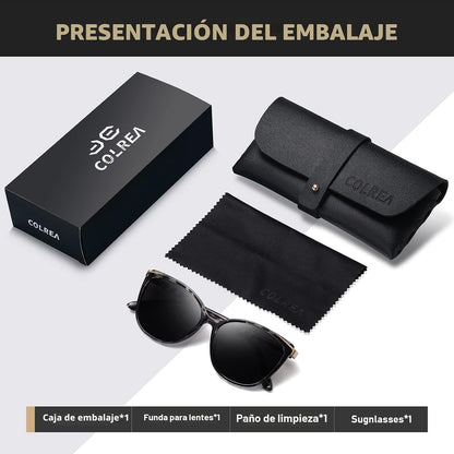 Colrea Gafas de Sol Modernas con Forma de Ojo de Gato para Mujer, E...
