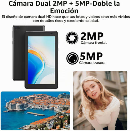 IWEGGO Tablet Android 14 con funda, 7 pulgadas 8 GB RAM+32 GB ROM\/...