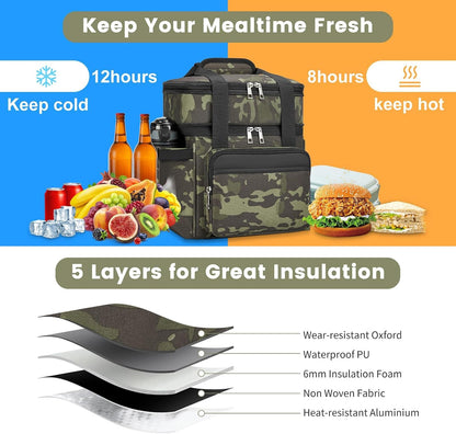 holuxer Bolsa de almuerzo y lonchera para hombres y mujeres, grande...