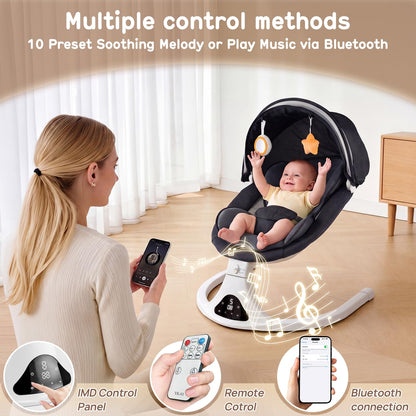 Columpio eléctrico para bebés y niños pequeños | Columpio portátil...