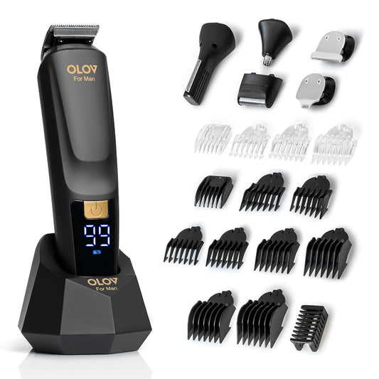 OLOV For Man Cortadora de barba, kit de aseo todo en uno para hombr...