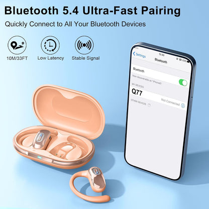 Auriculares abiertos para los oídos, auriculares inalámbricos Bluet...