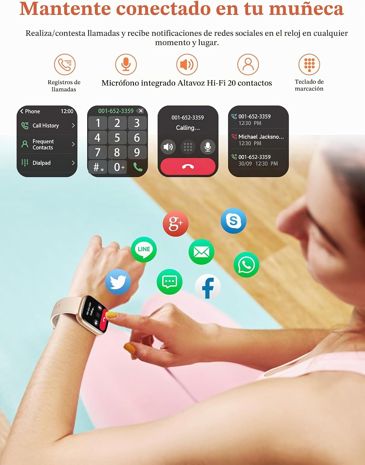 LODIMEKE Reloj inteligente, Alexa incorporado, responder\/hacer lla...