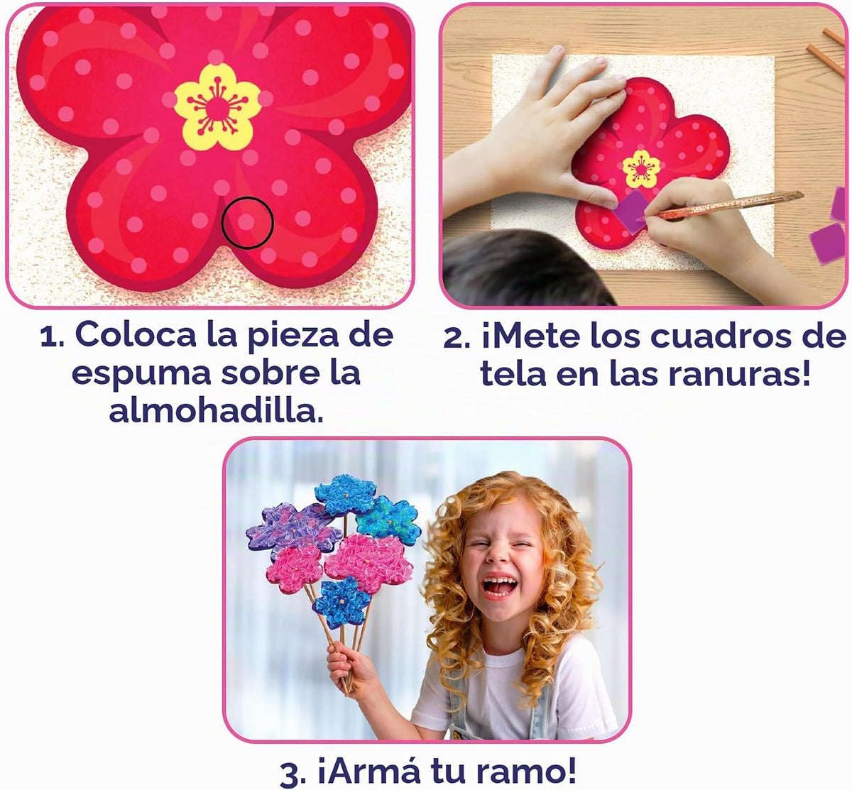 Skillmatics Poke-in Art - Ramo de flores, kit de manualidades de ma...