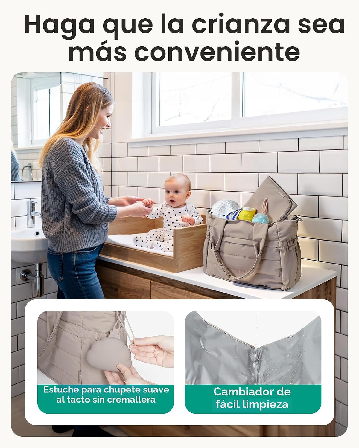 BAGSMART Bolsa de pañales, bolsa de hospital para parto de parto, b...