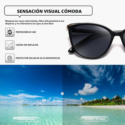 Colrea Gafas de Sol Modernas con Forma de Ojo de Gato para Mujer, E...