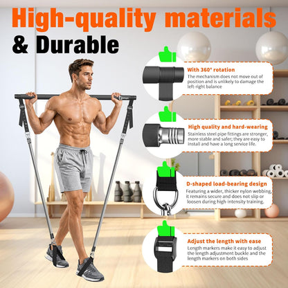 Kit de barra de pilates Bbtops con bandas de resistencia, barra de...