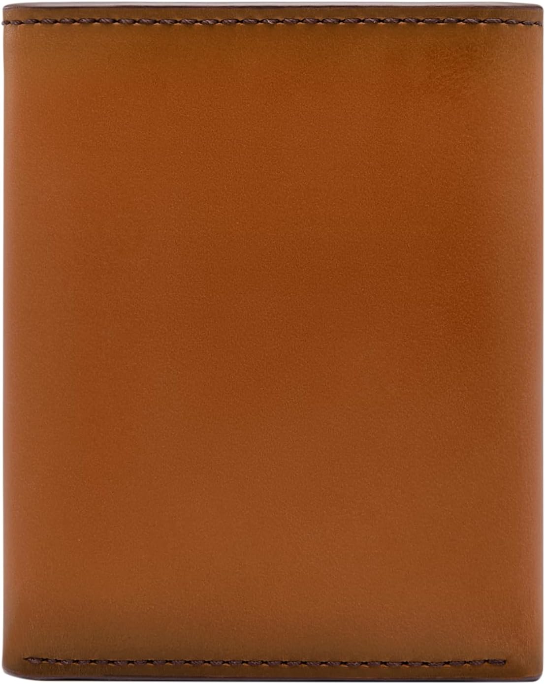 Fossil Billetera triple de cuero para hombre, Sillín bruñido, Trifold
