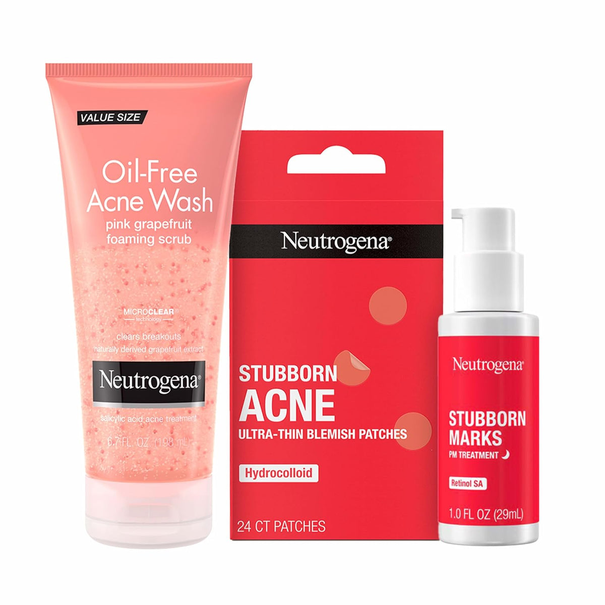 Limpiador facial de Neutrogena para el acné sin aceite, Rosado | Li...
