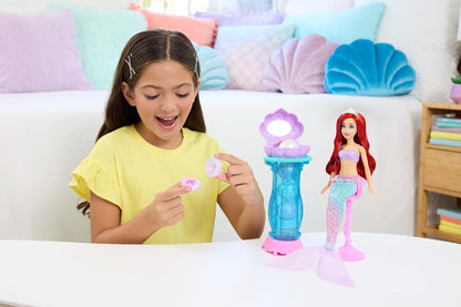 Mattel Disney Princesa Ariel Sirena Muñeca de moda y tocador sorpre...