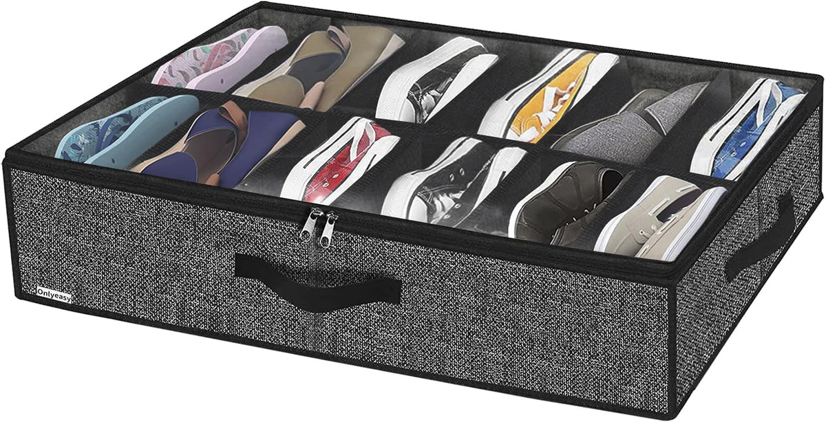 Onlyeasy Organizador de Almacenamiento de Zapatos Debajo de la Cama...