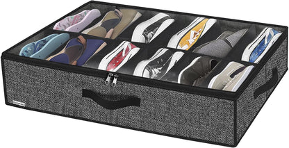 Onlyeasy Organizador de Almacenamiento de Zapatos Debajo de la Cama...