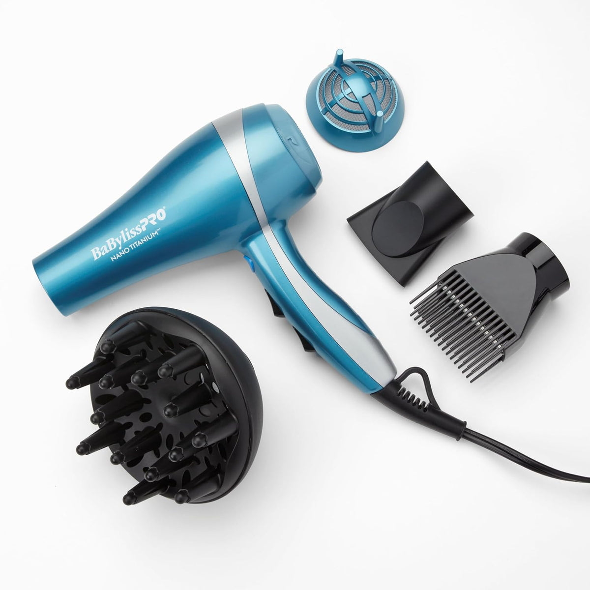 BaBylissPRO Nano Titanium secador de pelo de 2000 vatios con boquil...