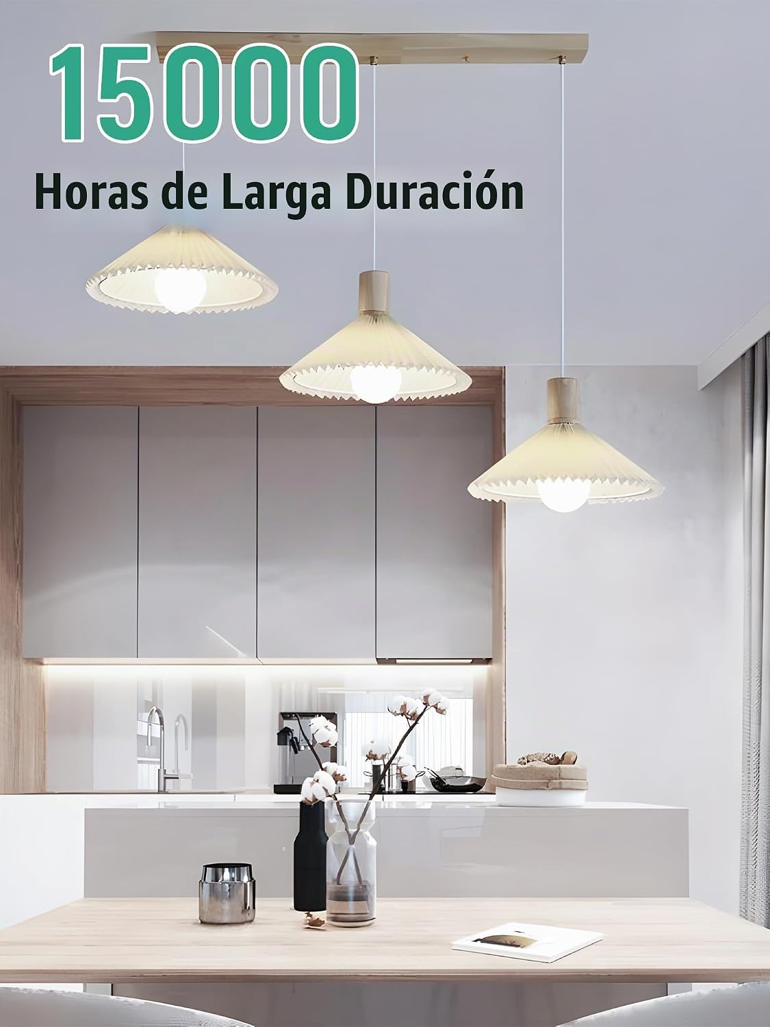 Paquete de 24 bombillas LED equivalentes a 100 W, A19 5000K luz bla...
