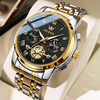 OLEVS Relojes para hombre, resistente al agua, de lujo, gran cara,...