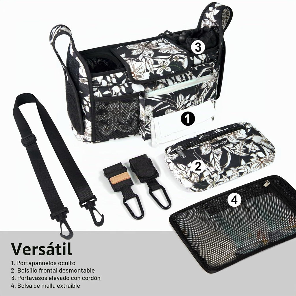 TOPDesign Organizador universal para cochecito de bebé, carrito con...