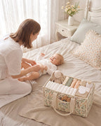 Blissful Diary Organizador de pañales para bebé, almacenamiento de...
