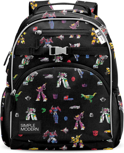 Simple Modern Transformers Kids Mochila para escuela, niñas, niños...