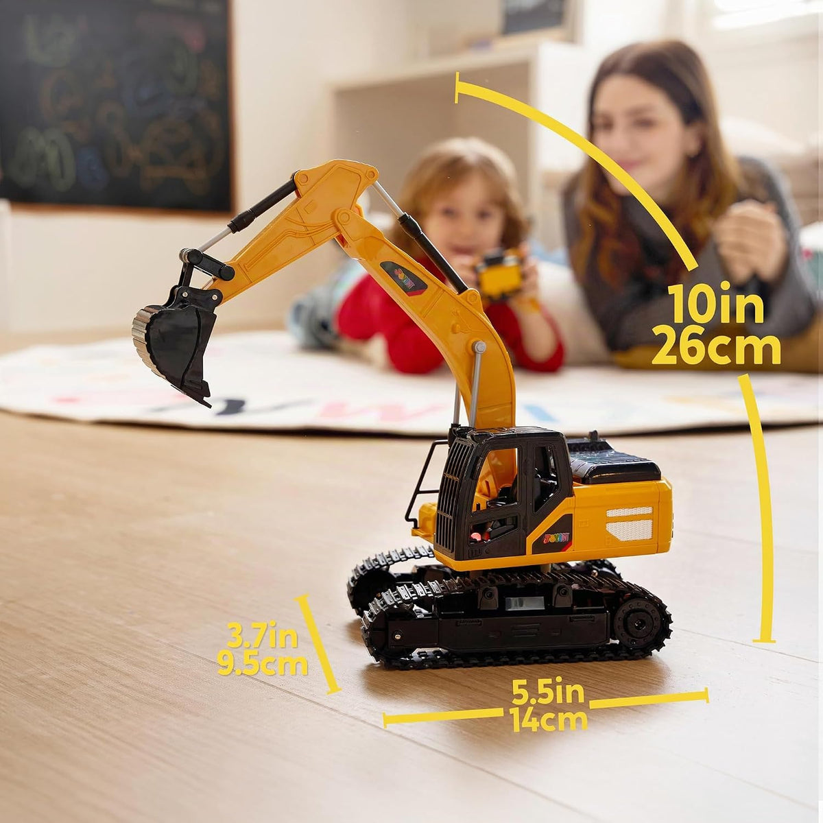 JOYIN Excavadora de control remoto para niños, 2.4 GHz RC Play Exca...