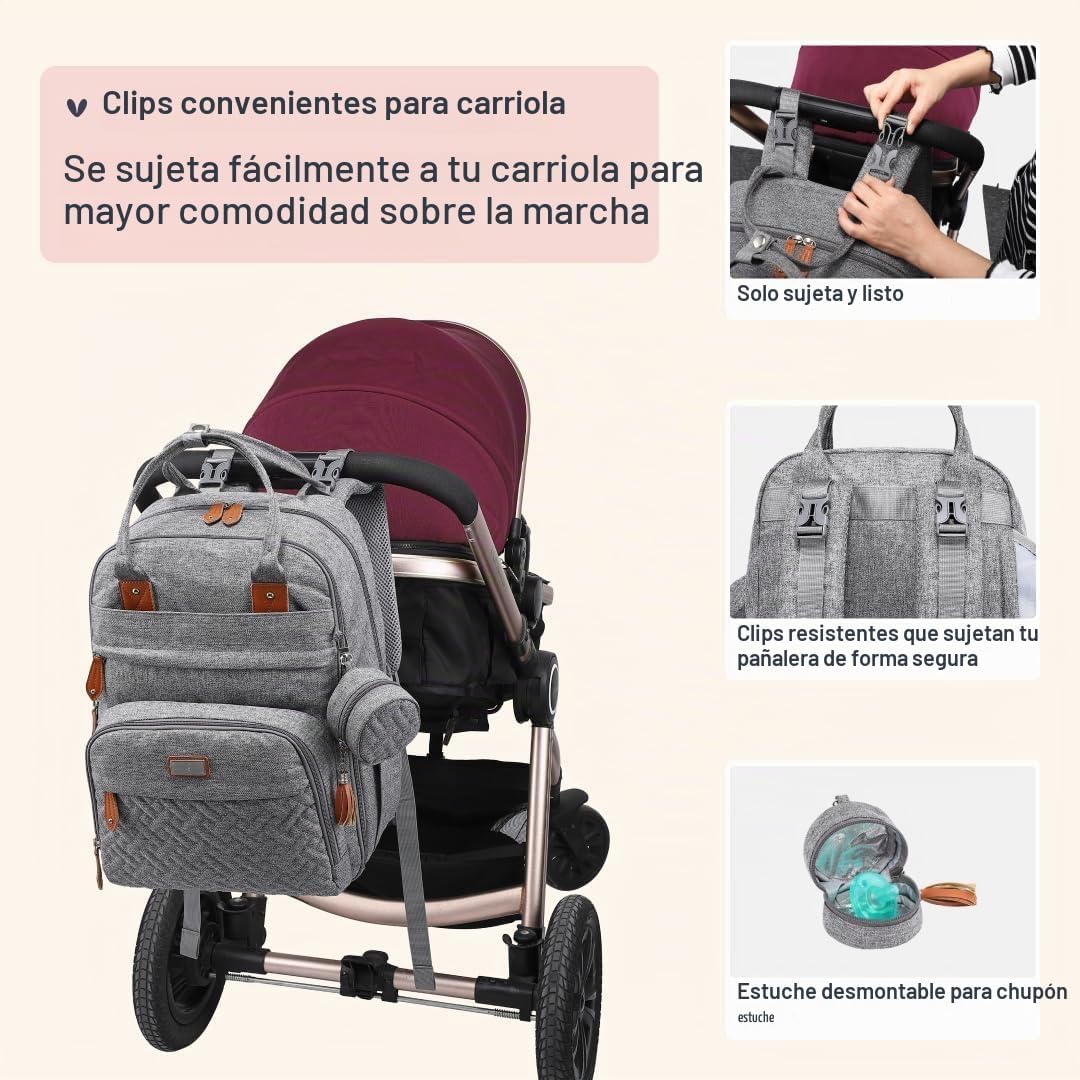 BabbleRoo Mochila para pañales \u2013 Bolsa de viaje para Baby Esse...
