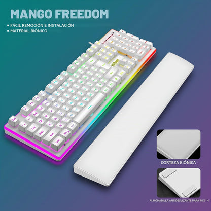RedThunder K10 Combo de Teclado y Mouse para Juegos con Cable y Rep...