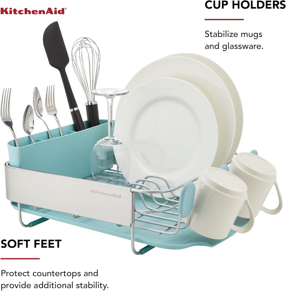 KitchenAid Escurridor de platos compacto que ahorra espacio, resist...