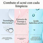 Neutrogena Limpiador facial de pomelo rosa sin aceite, con ácido sa...