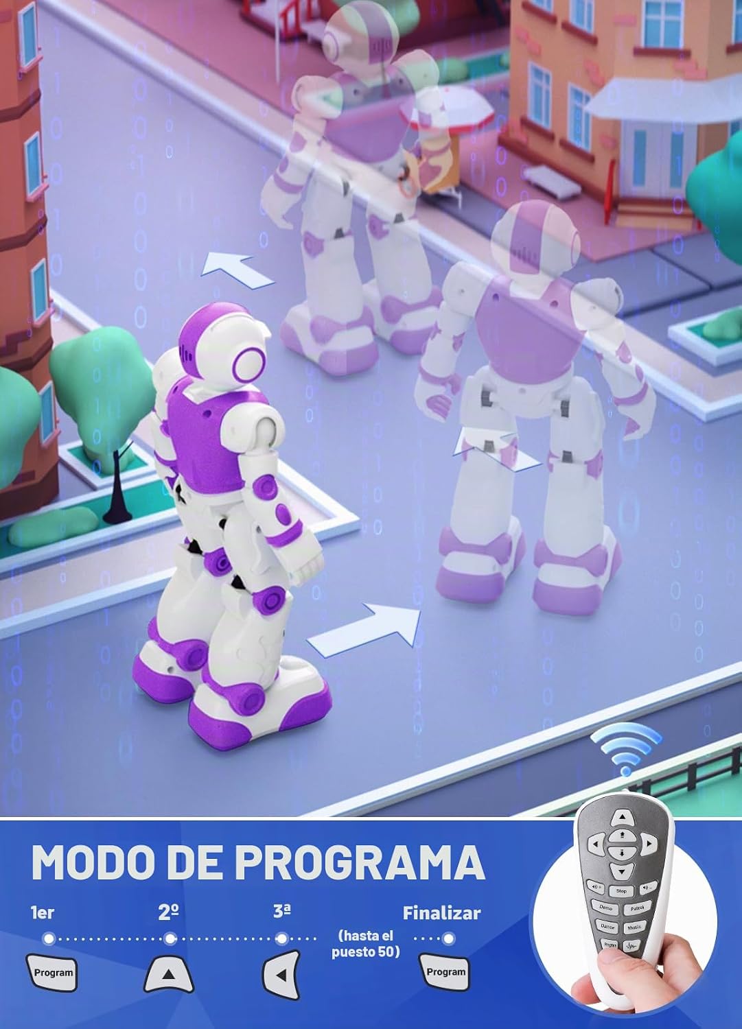 EduCuties Robot Juguetes para niños, robots recargables de control...