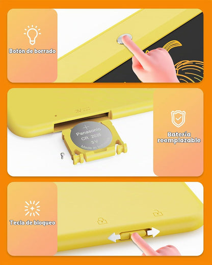 Bravokids - Tablet de escritura LCD para niñas y niños de 3 a 8 año...