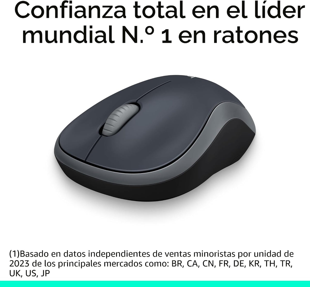 Logitech Ratón inalámbrico ambidiestro compacto M185 de 2,4 GHz - G...