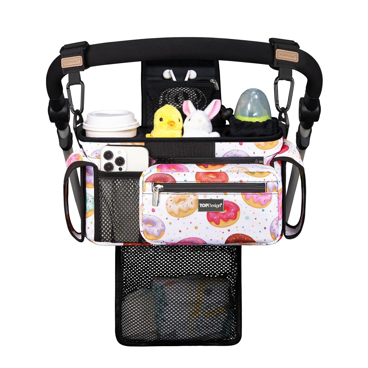 TOPDesign Organizador universal para cochecito de bebé, carrito de...