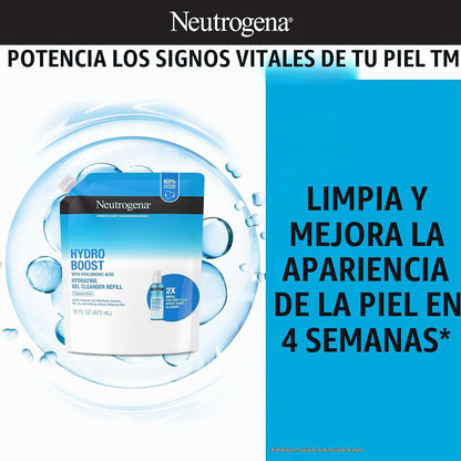 Neutrogena Hydro Boost Limpiador Facial de Gel Hidratante Sin Fraga...