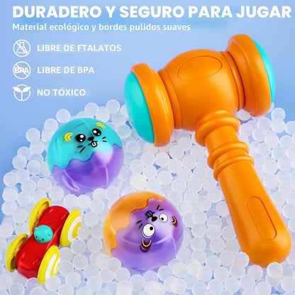 Juguete Montessori 2 en 1 de pista de carreras para niños pequeños...