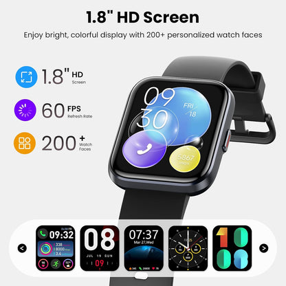 Relojes inteligentes para hombre, Android y iPhone, 1.8 pulgadas HD...