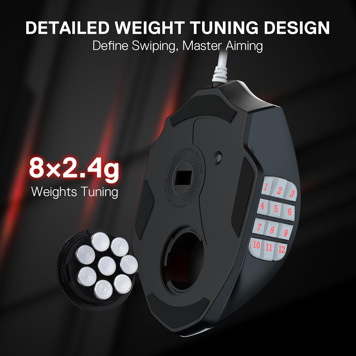 Redragon M908 Ratón con cable RGB MMO Gaming 12400 DPI Teclas de |...