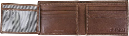Timberland Billetera plegable de cuero para hombre, color coñac (Hu...